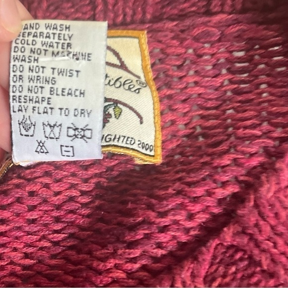 Vintage Heirloom Knit Fall Cardigan Sweater Med Pumpkins Hand Knit 1980s Fall - Picture 6 of 12